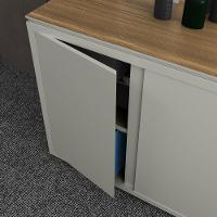 Buffet Aparador Com 4 Portas E Tampo Duplo 180cm Tundra - Fendi E Freijó