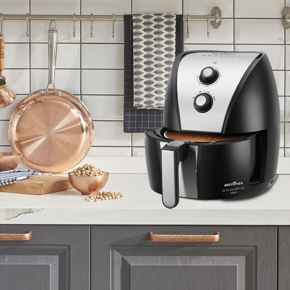Air Fryer Britânia 4,4L Inox 1500W BFR11PG 220V - 6
