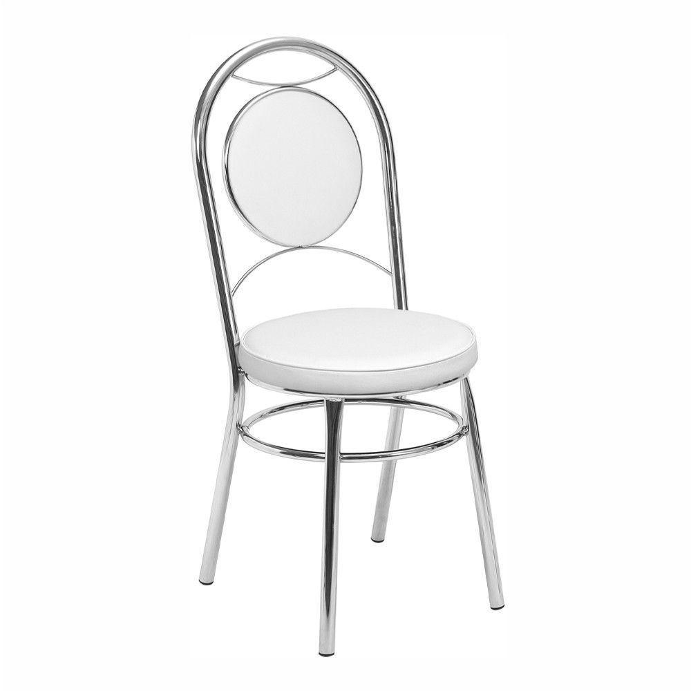 Kit 4 Cadeiras Cc10 Cromadas Debrum Treparoni Branco - 2