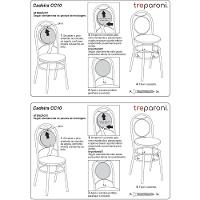 Kit 4 Cadeiras Cc10 Cromadas Debrum Treparoni Branco - 4
