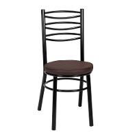 Kit 4 Cadeiras Cp34 Pintadas Pretas Debrum Treparoni Preto Com Marrom - 2