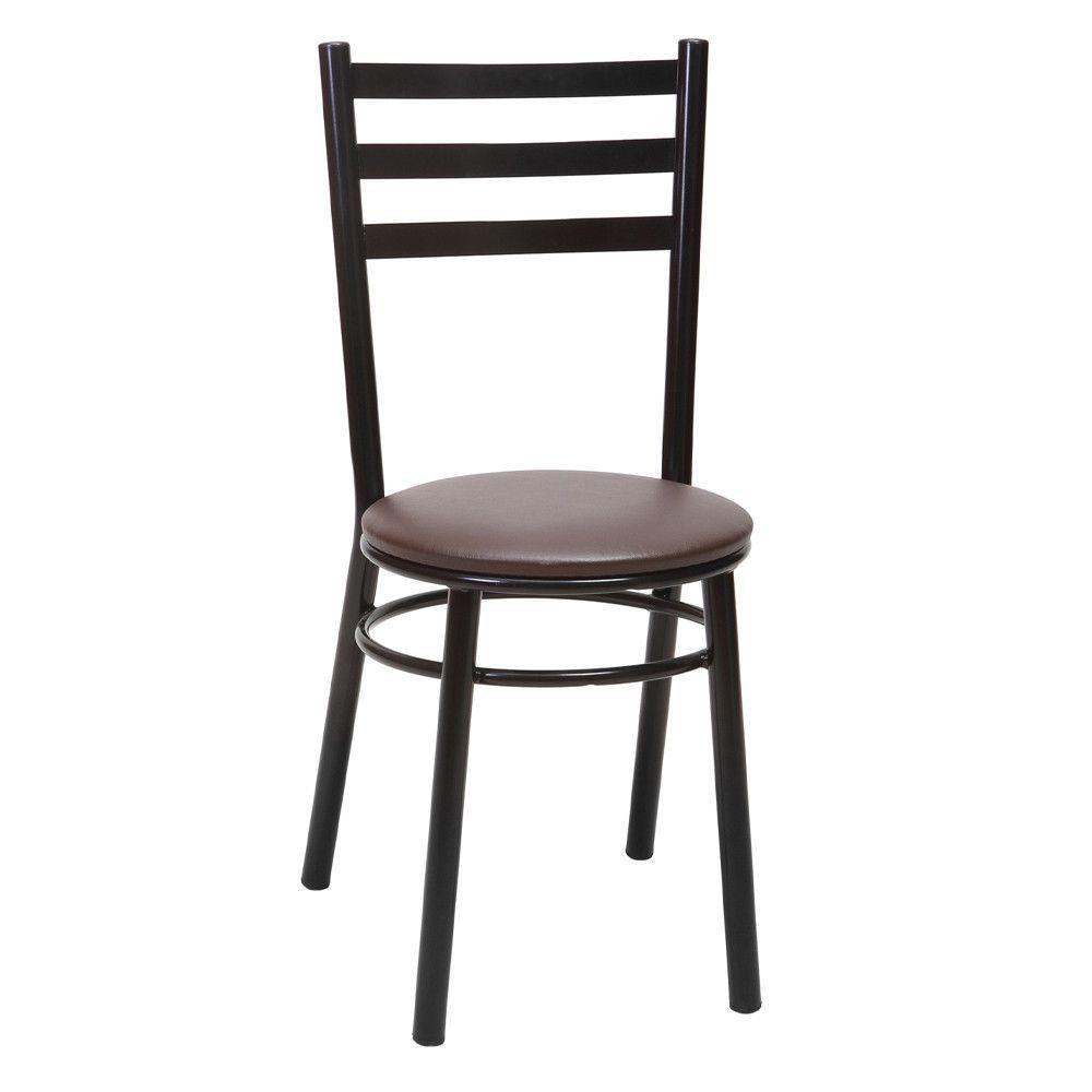 Kit 4 Cadeiras Cp81 Pintadas Pretas Treparoni Preto Com Marrom - 2