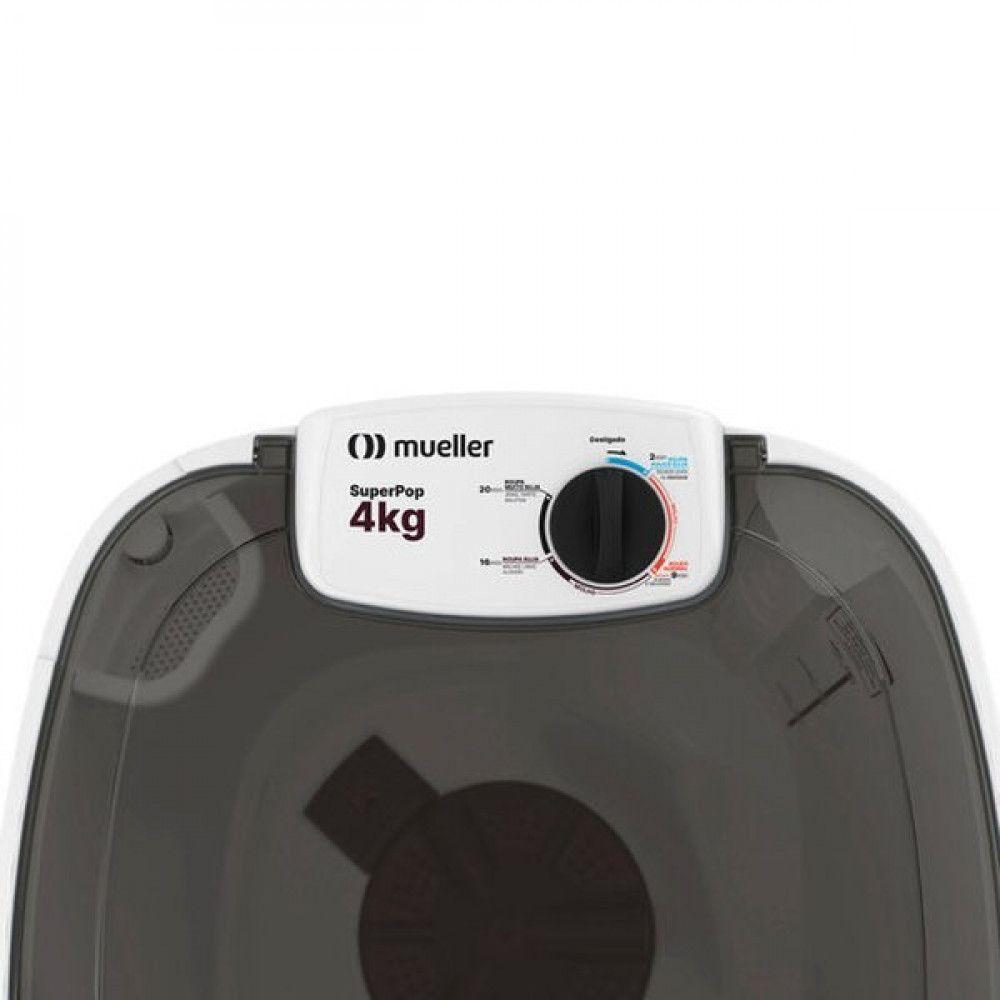Tanquinho Mueller Superpop 4kg Semiautomático 4 Programas De Branco 110V - 4