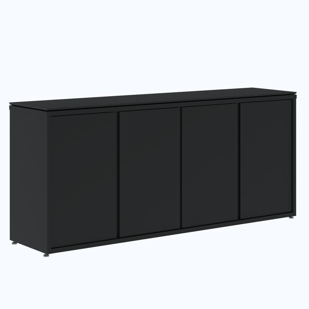 Buffet Aparador Com 4 Portas Para Escritório 180cm Tundra - Preto - 6