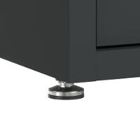 Buffet Aparador Com 4 Portas Para Escritório 180cm Tundra - Preto