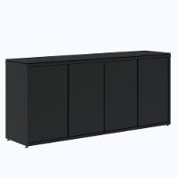 Buffet Aparador Com 4 Portas Para Escritório 180cm Tundra - Preto - 6