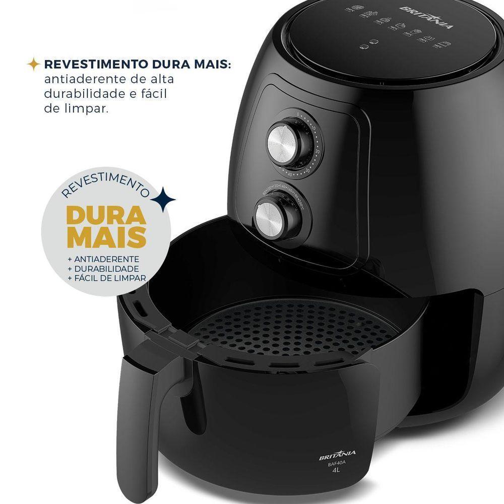 Air Fryer Britânia 4L Sem Óleo 1500W  BAF40A 220V - 2