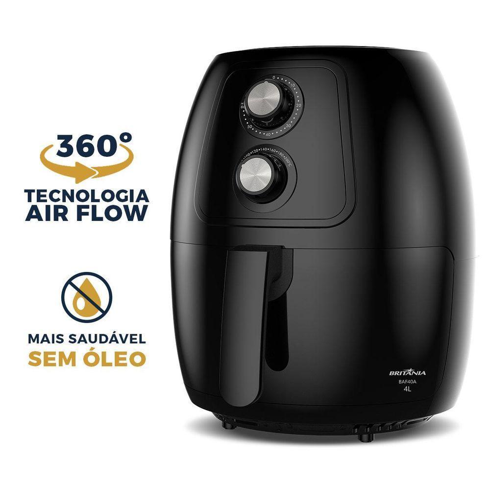 Air Fryer Britânia 4L Sem Óleo 1500W  BAF40A 220V - 4