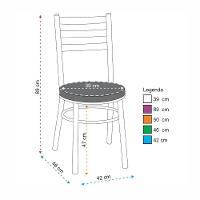 Kit 2 Cadeiras Cc81 Cromadas Treparoni Preto - 3