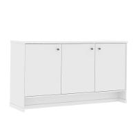Buffet Aparador 3 Portas 136cm Com Tampo 25mm Verbena - Branco - 6