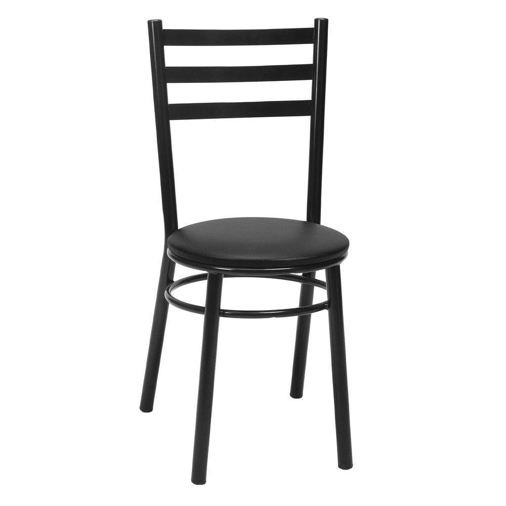 Kit 4 Cadeiras Cp81 Pintadas Pretas Treparoni Preto - 2