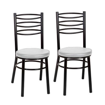 Kit 2 Cadeiras Cp34 Pintadas Pretas Debrum Treparoni Preto Com Branco