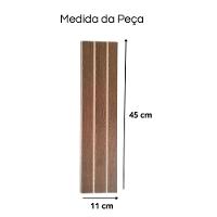 Painel Ripado Parede Versátil Kit 100 Placas Mdf 45 X 11 Cm Castanho