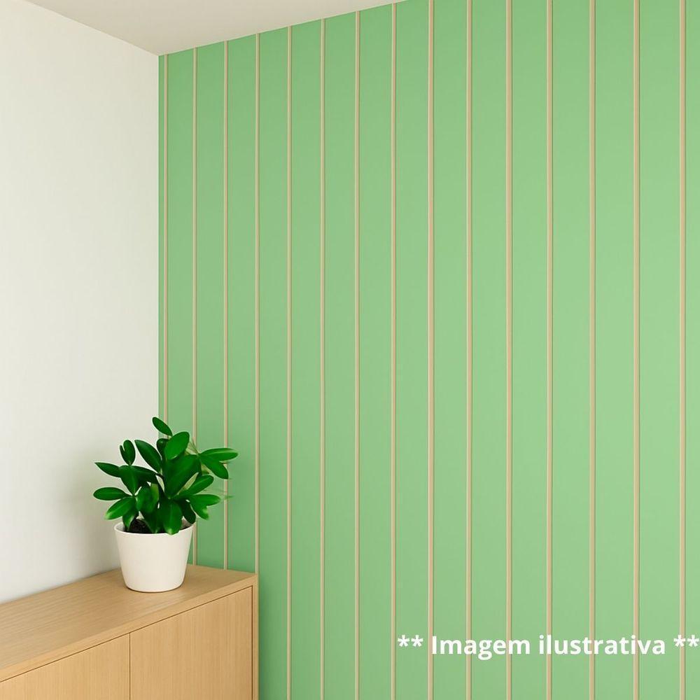Painel Ripado Parede Versátil Kit 20 Placas Mdf 45 X 11 Cm Verde - 1