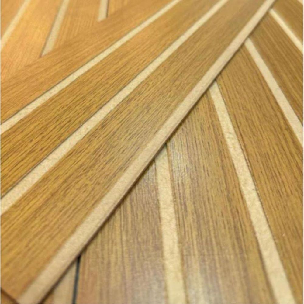 Painel Ripado Parede Versátil Kit 50 Placas Mdf 45 X 11 Cm Freijó - 4