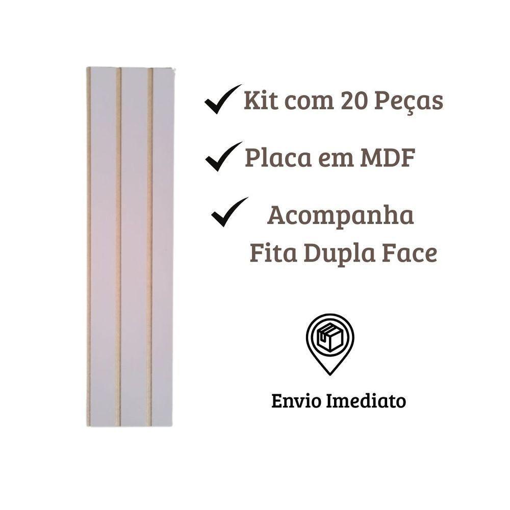 Painel Ripado Parede Versátil Kit 20 Placas Mdf 45 X 11 Cm Rosa - 5