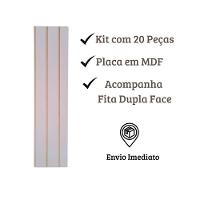 Painel Ripado Parede Versátil Kit 20 Placas Mdf 45 X 11 Cm Rosa - 5