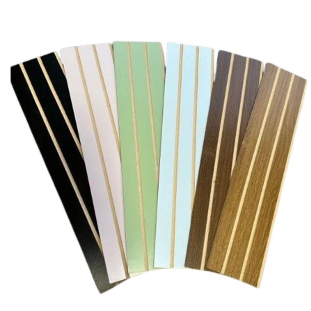 Painel Ripado Parede Versátil Kit 100 Placas Mdf 45 X 11 Cm Azul - 2