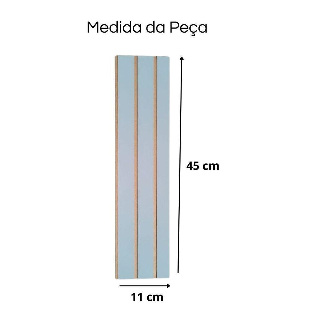 Painel Ripado Parede Versátil Kit 100 Placas Mdf 45 X 11 Cm Azul - 4
