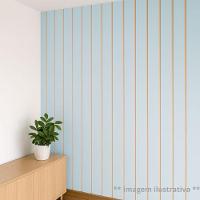 Painel Ripado Parede Versátil Kit 20 Placas Mdf 45 X 11 Cm Azul - 1