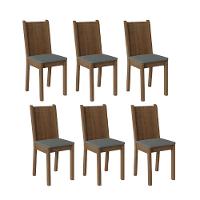 Kit 6 Cadeiras 4290 Madesa Rustic Silver - 1