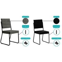 Cadeira Sala De Jantar 1736 Kit 4 Uni Prata-courino Branco - Carraro - 5