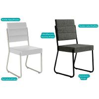 Cadeira Sala De Jantar 1736 Kit 4 Uni Prata-courino Branco - Carraro - 8