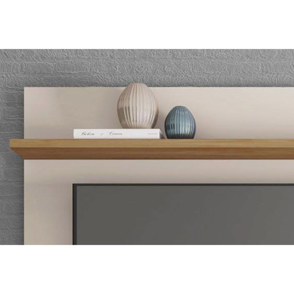 Painel Quarto P/ Tv Até 45 Pol Jade Ripada 120x183cm Buriti/fendi - Caemmun - 2