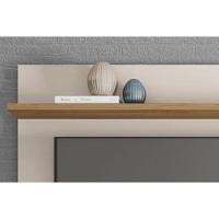 Painel Quarto P/ Tv Até 45 Pol Jade Ripada 120x183cm Buriti/fendi - Caemmun - 2