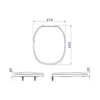 Assento Plástico Com Microban Para Bacias Fast/aspen, ébano, Ap.75.95, Deca - 3