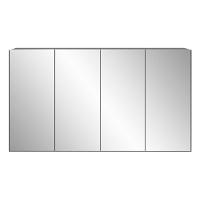 Aparador Buffet 4 Portas Com Espelho Suspenso Grafite - 2