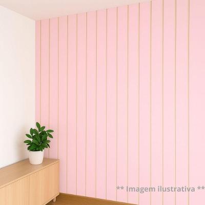 Painel Ripado Parede Versátil Kit 100 Placas Mdf 45 X 11 Cm Rosa