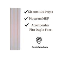 Painel Ripado Parede Versátil Kit 100 Placas Mdf 45 X 11 Cm Rosa - 5