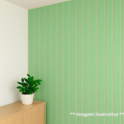 Painel Ripado Parede Versátil Kit 100 Placas Mdf 45 X 11 Cm Verde