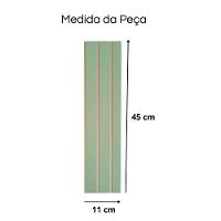 Painel Ripado Parede Versátil Kit 100 Placas Mdf 45 X 11 Cm Verde