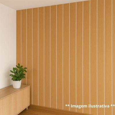 Painel Ripado Parede Versátil Kit 100 Placas Mdf 45 X 11 Cm Freijó