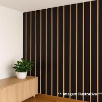 Painel Ripado Parede Versátil Kit 100 Placas Mdf 45 X 11 Cm Preto - 1