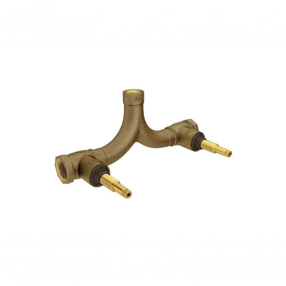 Base Para Misturador De Ducha Com Entrada Horizontal 3/4'' Cobreada - 1