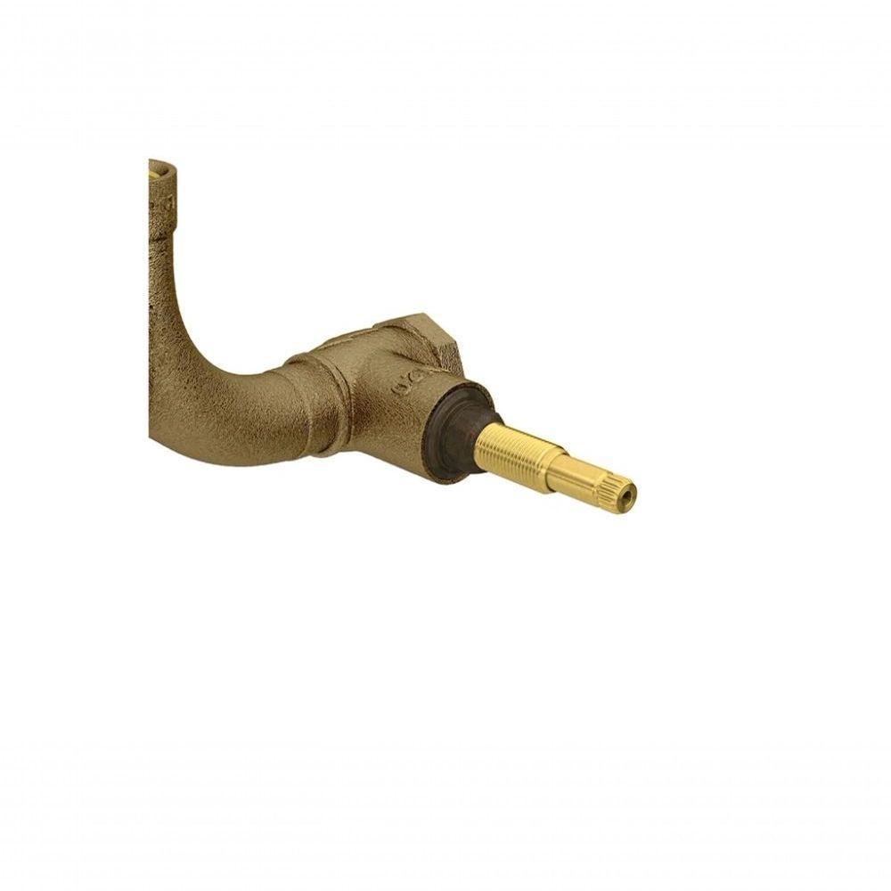 Base Para Misturador De Ducha Com Entrada Horizontal 3/4'' Cobreada - 3