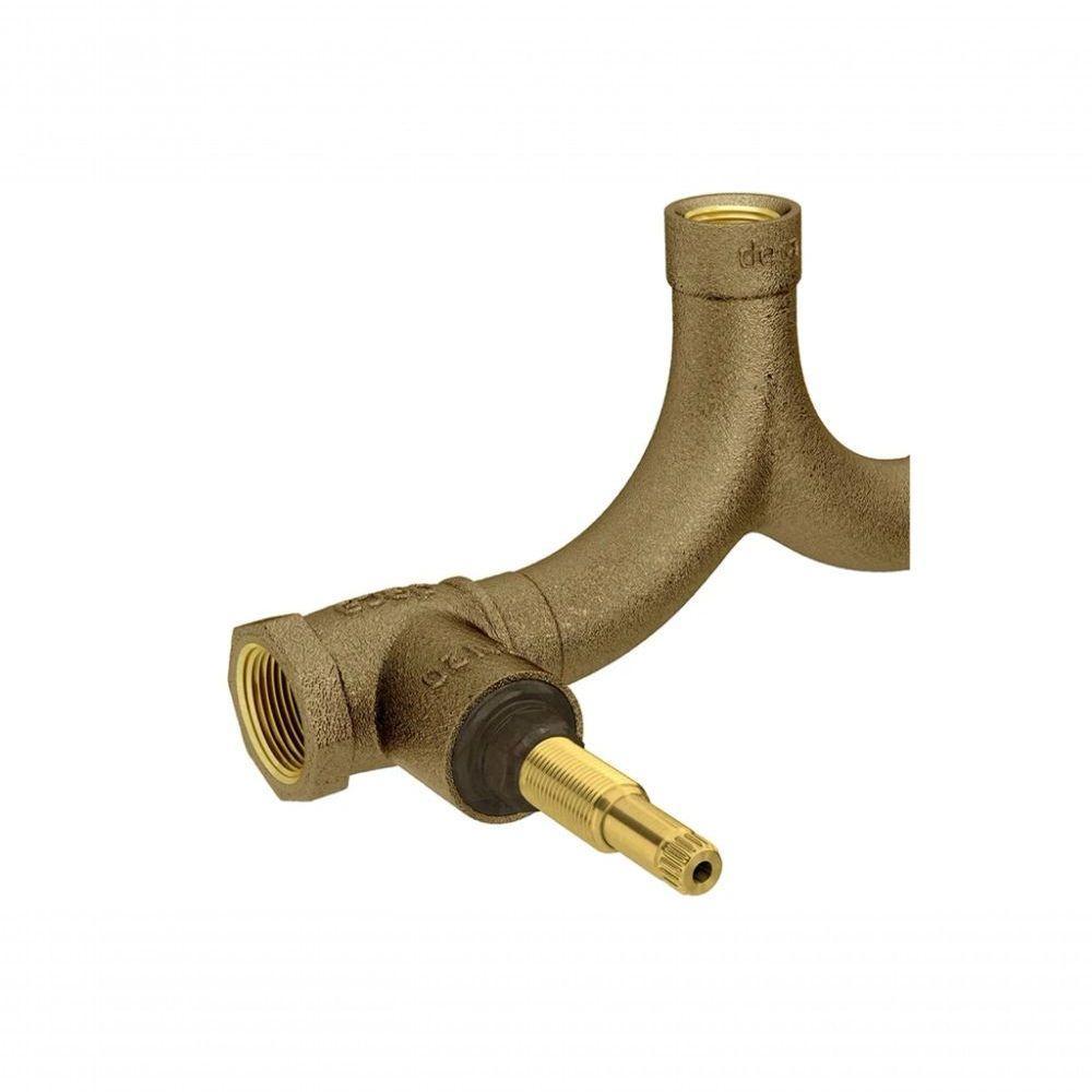 Base Para Misturador De Ducha Com Entrada Horizontal 3/4'' Cobreada - 4