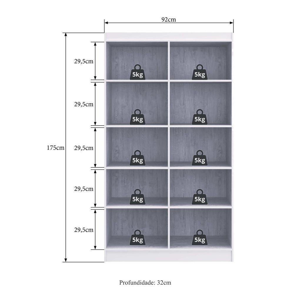 Armário 4 Portas Lavanderia Multiuso Multimóveis Vcr8000 Branco Branco - 4