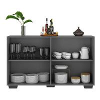 Aparador Buffet Com Espelho e Pés Vegas Grafite Preto - 3