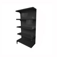 Gôndola Prateleira Preta 5 Níveis 40x30 New Plus 1,70 Parede Continuação Pe Preto - Sa Gôndolas - 1