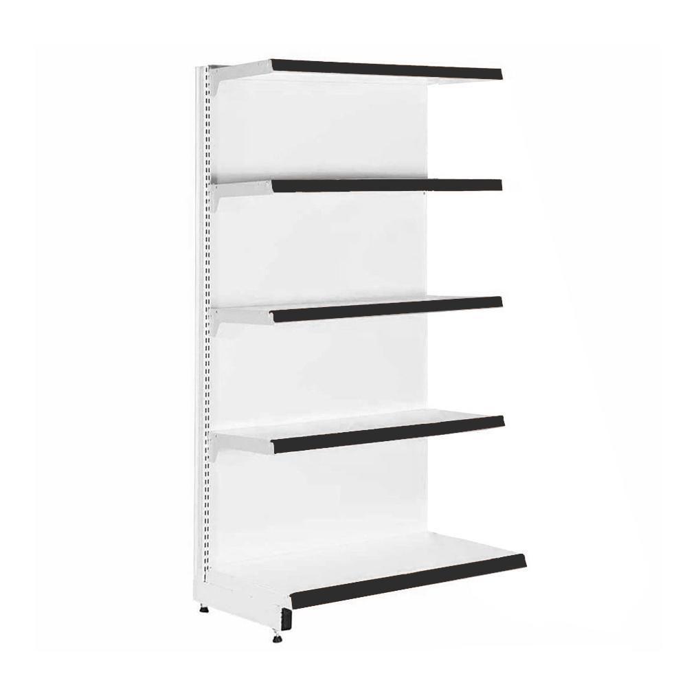 Gôndola Prateleira 5 Níveis 40x30 New Plus 1,70 Parede Continuação Pe Preto - Sa Gôndolas - 1