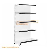 Gôndola Prateleira 5 Níveis 40x30 New Plus 1,70 Parede Continuação Pe Preto - Sa Gôndolas - 3