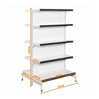 Gôndola Prateleira 5 Níveis 40x30 New Plus 1,70 Central Inicial Pe Preto - Sa Gôndolas - 2