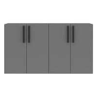 Aparador Buffet 4 Portas Viena Grafite Preto - 3