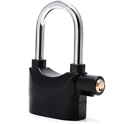 Cadeado Alarme Sensor 2 Em 1 Movimento Anti Roubo Sirene 110db Haste Longo Curto Moto Portao Carro