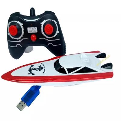 Barco Lancha Remoto Carrinho Controle Aquatico Brnquedo Agua Multifuncoes Recarregavel