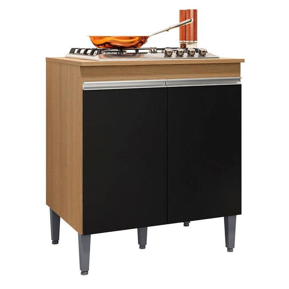 Balcão Para Cooktop Ambiente Andréia Amendoa Preto - Ajl - 2